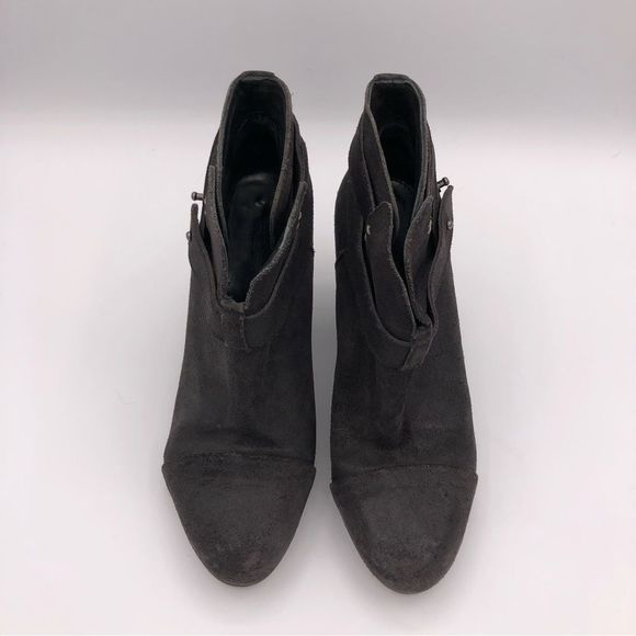 Rag & Bone Harrow Suede Block Heel Ankle Boots Booties size 38/8 - Picture 4 of 13